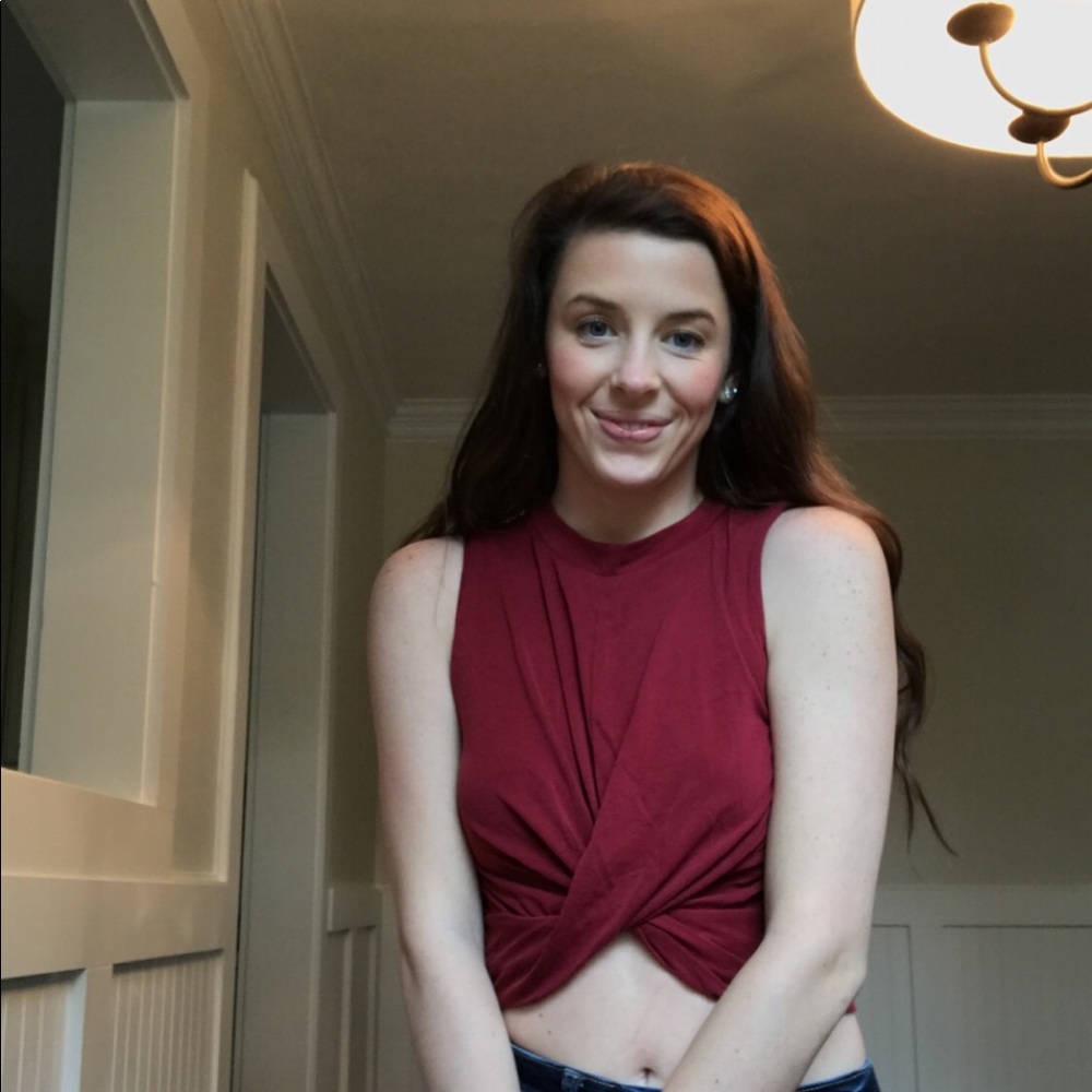Red crop top